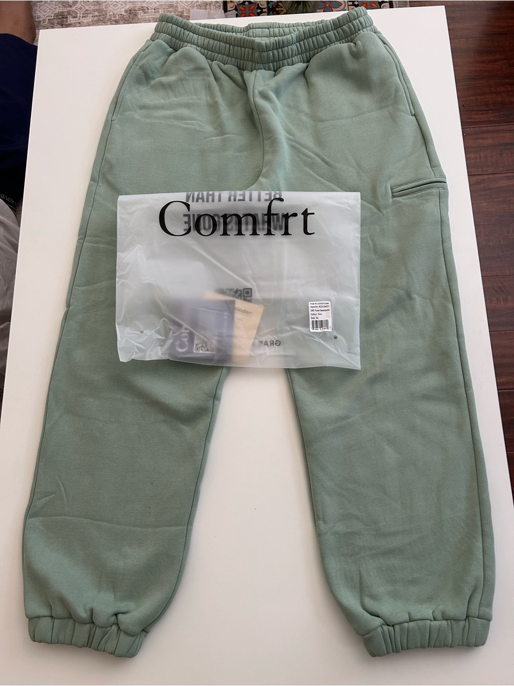 Comfrt Elastic-Waist Sweat Pants - Aloe Green